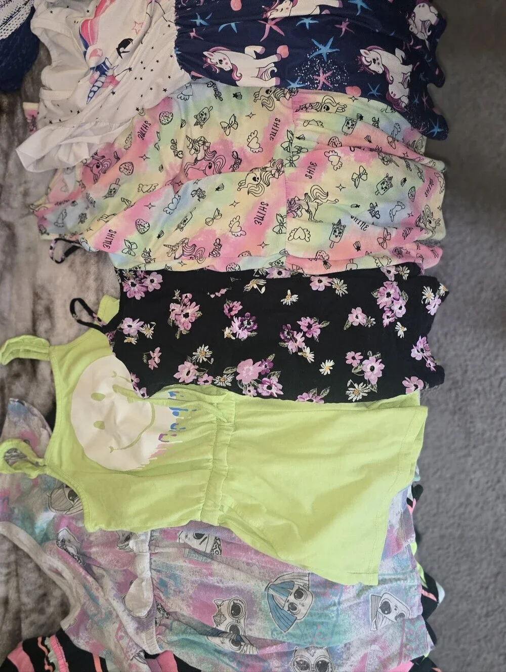 Girls Bundle Of Dresses/ Rompers Sizes 6-8